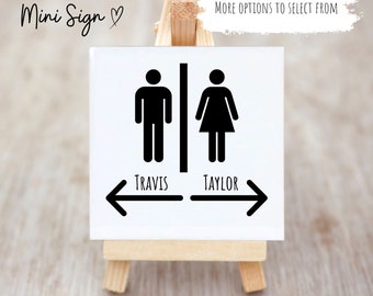 Bathroom Signs for kids bathroom sign his and hers bathroom signage funny bathroom signs for couples bathroom decor custom bathroom signs
