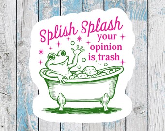 Funny Frog Sticker: Sarcastic Toad Decal for Laptop, Planner