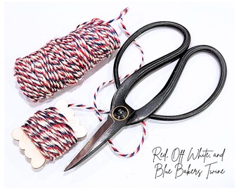 Bakers Twine for 4th of July string USA bakers twine red white and blue twine photo banner twine colored string gift wrap twine bakery twine