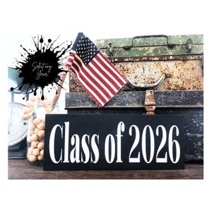 Class of 2026 Sign rustic senior sign senior year photo prop rustic class of sign 2026 party decor dorm room sign dorm room decor 2026 props