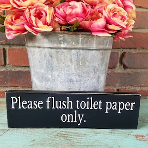 Toilet paper only sign septic tank sign rv bathroom sign septic system sign wood toilet paper sign farmhouse bathroom wooden sign