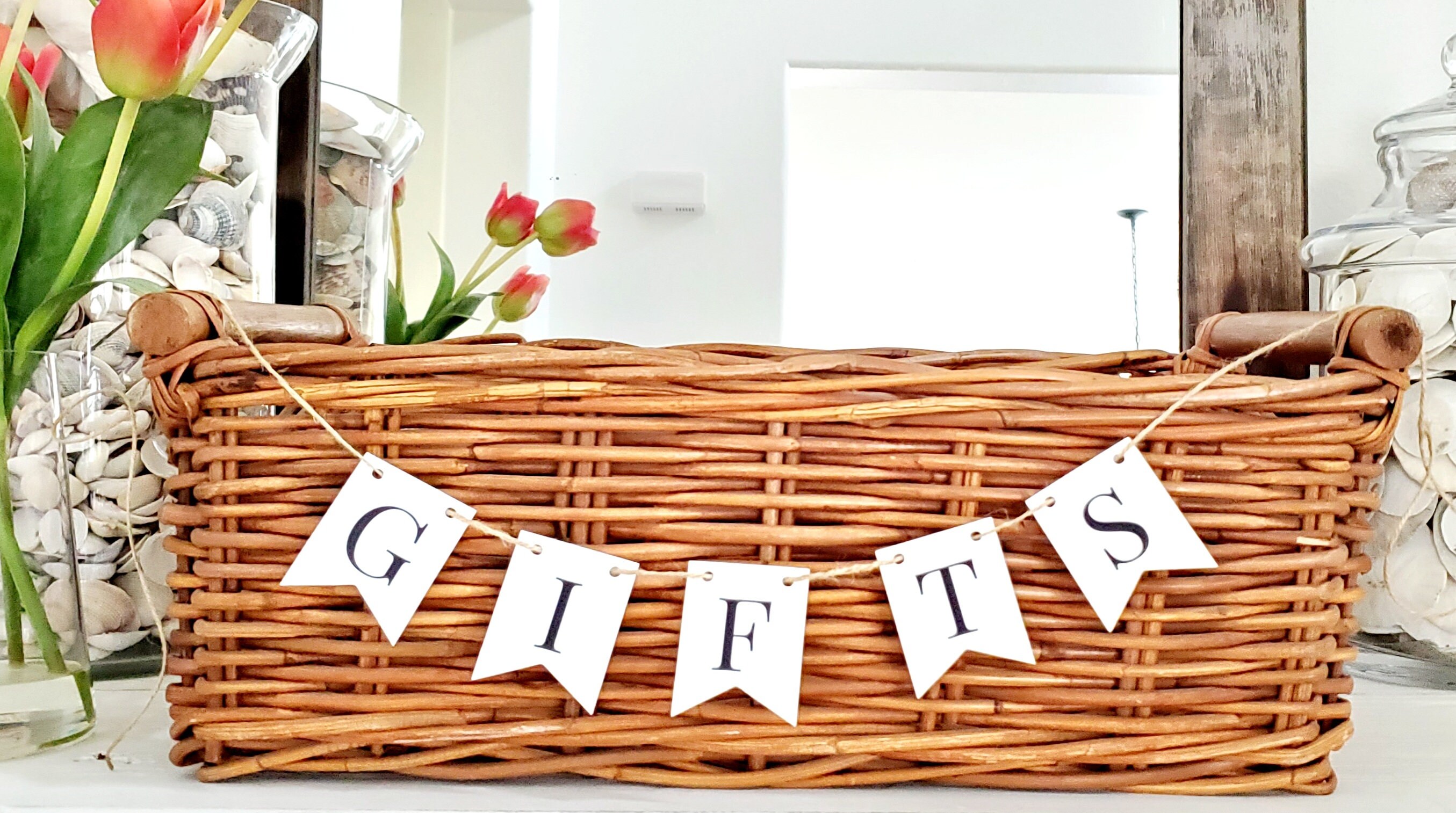 Cards Banner Cardstock Banner Rustic Wedding Banner Mini Cards Etsy