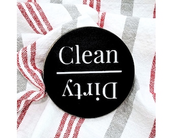 Clean Dirty Dishwasher Sign for kitchen decor dishwasher signage for kitchen sign clean dishwasher dirty dishes sign kitchen dishes magnet