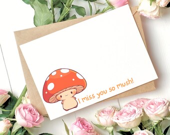 Funny Cards best friends cards miss you cards simple cards mushroom cards for women cards funny greeting cards funny friendship cards