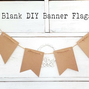 Blank Banner Flags fishtail banner cardstock flags diy party banner kraft pennants diy pennant banner for graduation banner kraft paper flag