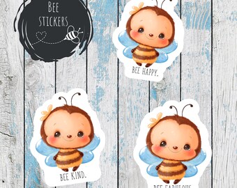 Bee Stickers be kind stickers inspirational sticker motivational stickers bumble bee decals notebook stickers be fabulous stickers for women