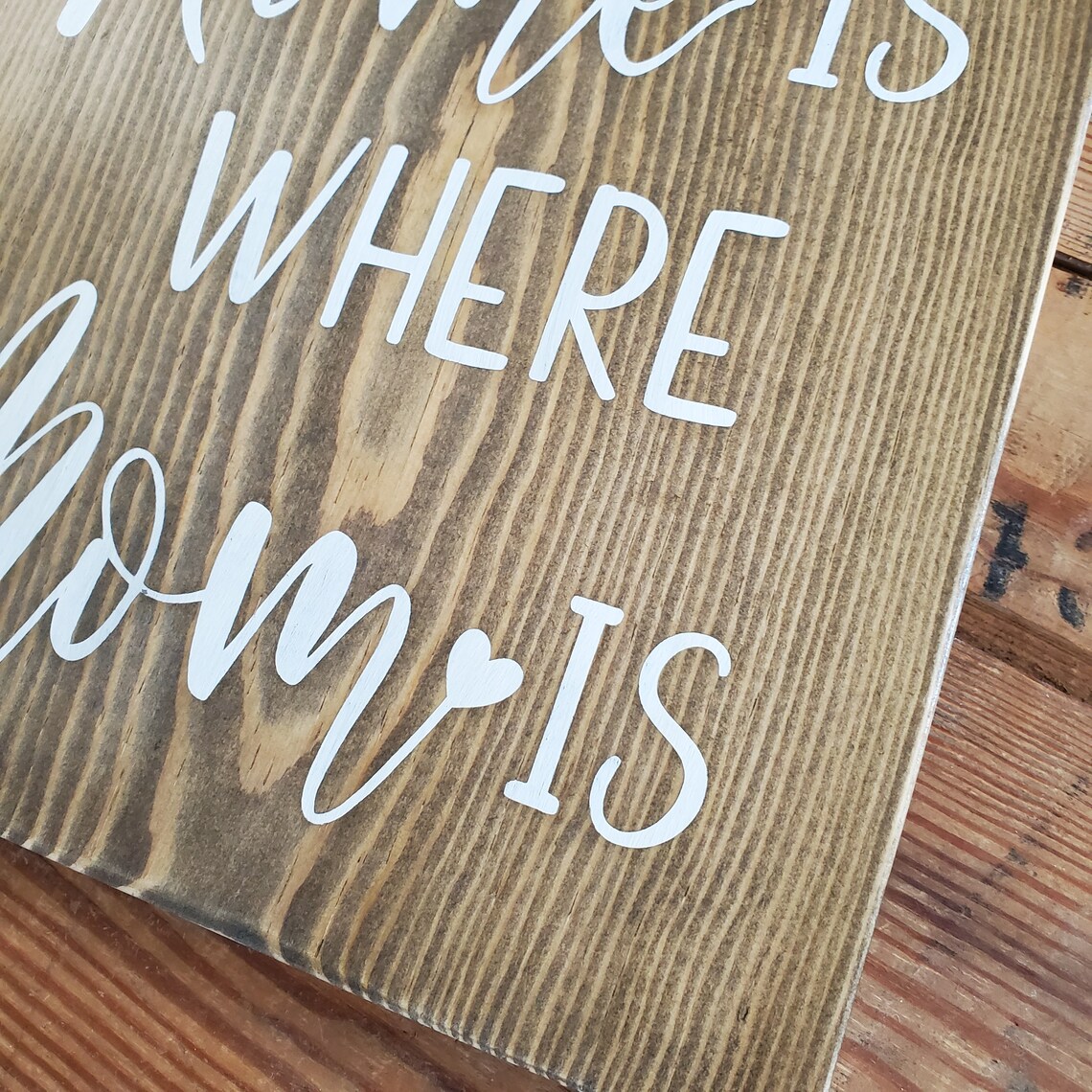 Home is Where Mom is Sign Rustic Mom Sign Farmhouse Style Etsy