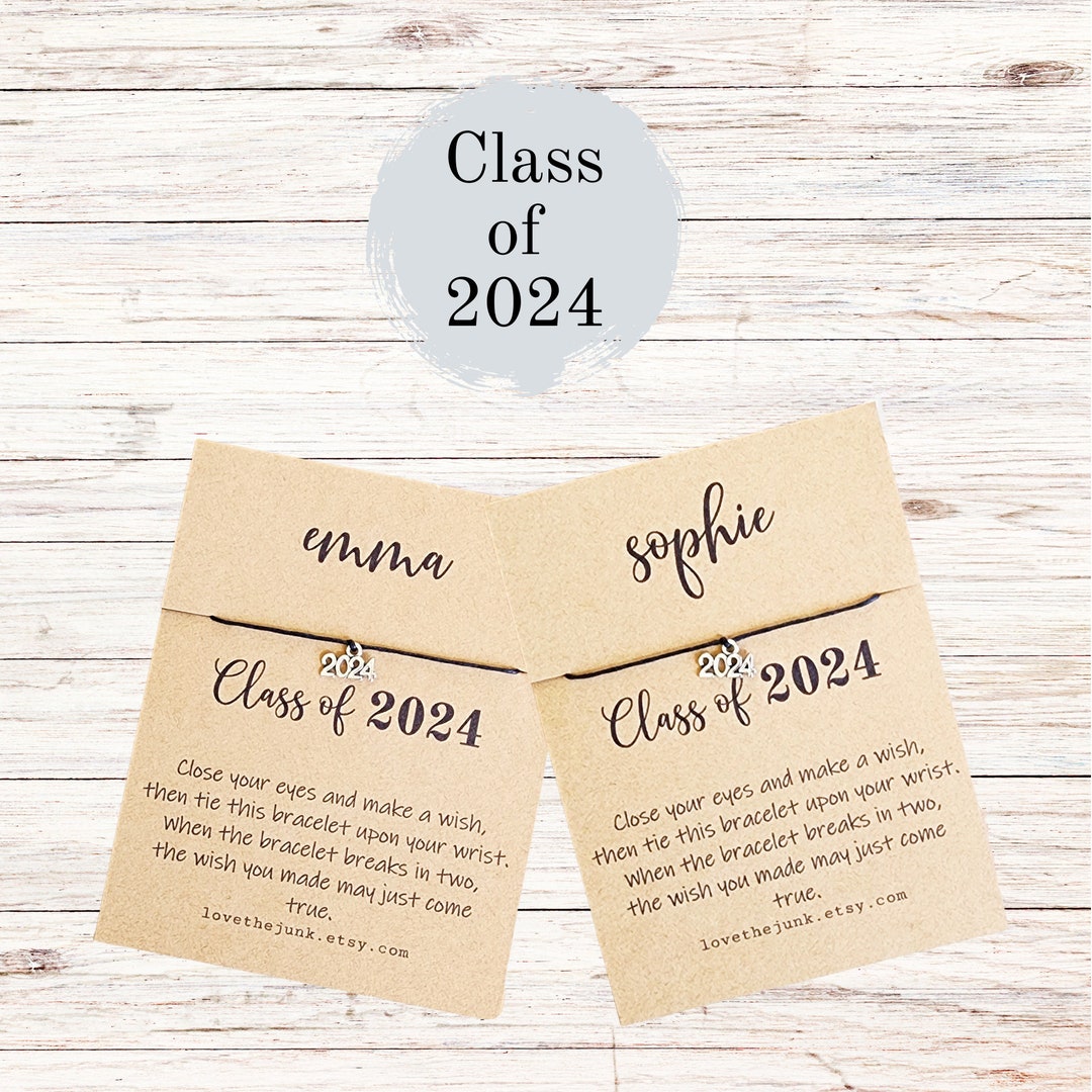 Class of 2024 Wish Bracelet Friendship Bracelet Senior Bracelet Wish ...
