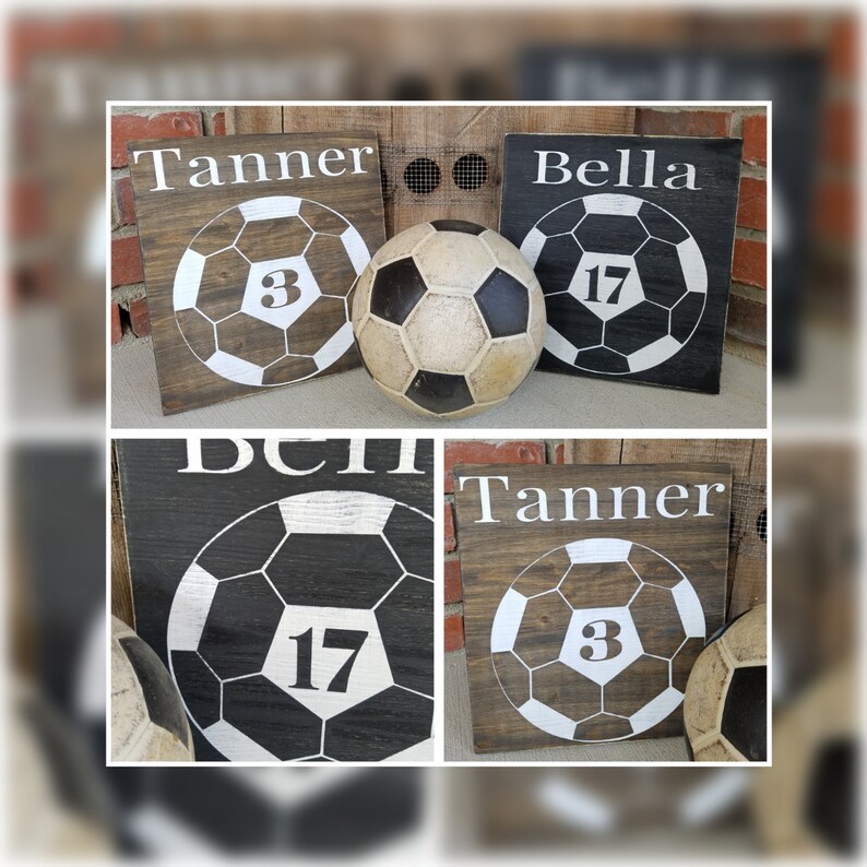 Personalized Soccer Wood Sign. Customized signs soccer decor | Etsy