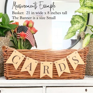 Cards Banner cardstock banner rustic wedding banner mini cards banner baby shower banner rustic banner wedding decor baby shower banner image 2