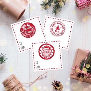 Christmas Tags for Christmas gift tags Christmas sticker tags Santa stamp tags Santa Claus Christmas labels present tags holiday gift tags