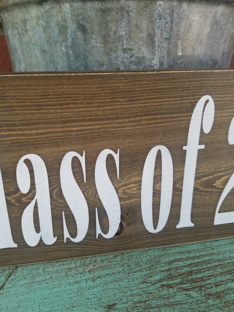 Senior Year Sign class of 2024 Sign rustic senior sign senior year photo prop rustic senior portrait sign hashtag senior grad party decor image 7