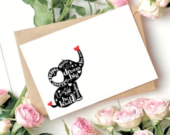 Baby Elephant Cards for birthdays greeting cards blank cards baby shower cards simple cards cute graduation cards friendship cards for grads