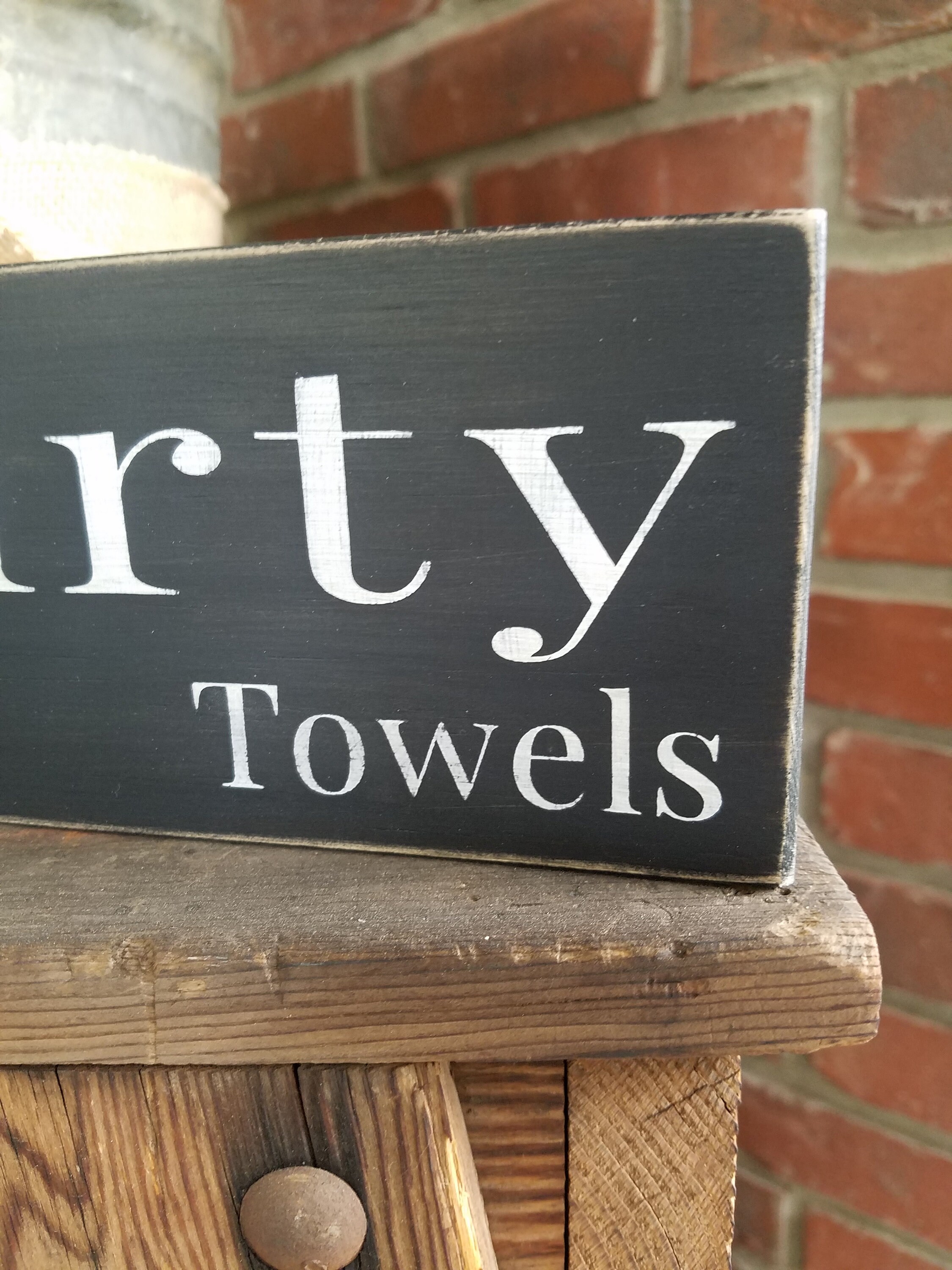 Clean Dirty Towels Wood Sign Set. Clean towels sign dirty Etsy