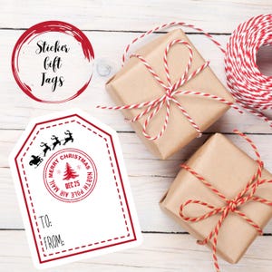 Santa Claus Stickers for Christmas tags Christmas gift tags Santa tags holiday tags holiday gift tags Christmas gift wrap sticker gift tags