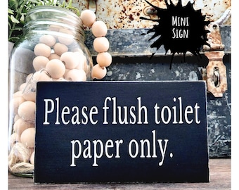 Toilet paper only sign septic tank sign rv bathroom sign septic system sign wood toilet paper sign farmhouse bathroom wooden sign mini signs