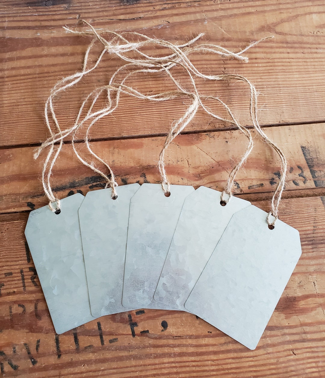 Galvanized Metal Tag Metal Label Metal Blanks Industrial Tag Rustic Tag