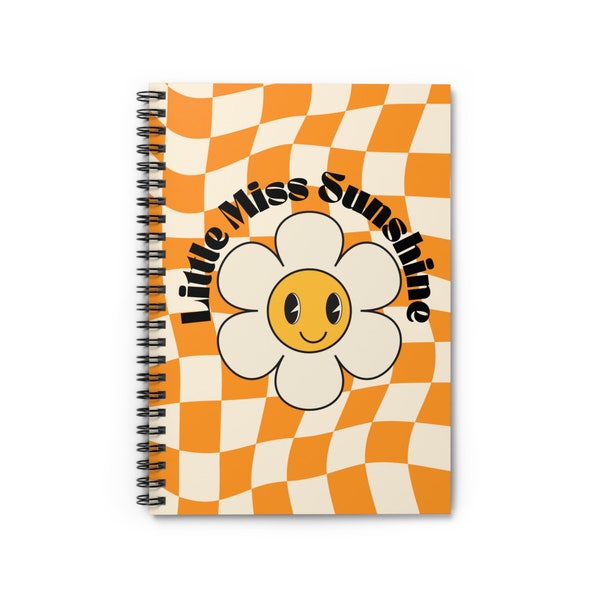 Little Miss Sunshine Notebook daisy notebook daisy journal retro daisy hippie journal travel journal happy face notebook spiral notebook