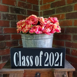 Senior Year Sign class of 2024 Sign rustic senior sign senior year photo prop rustic senior portrait sign hashtag senior grad party decor image 4