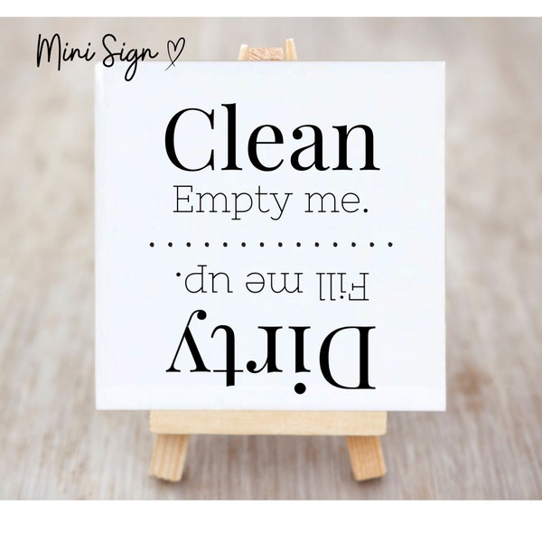 Clean Dirty Dishwasher Sign for kitchen decor dishwasher signage for kitchen sign clean dishwasher dirty dishes sign kitchen countertop sign