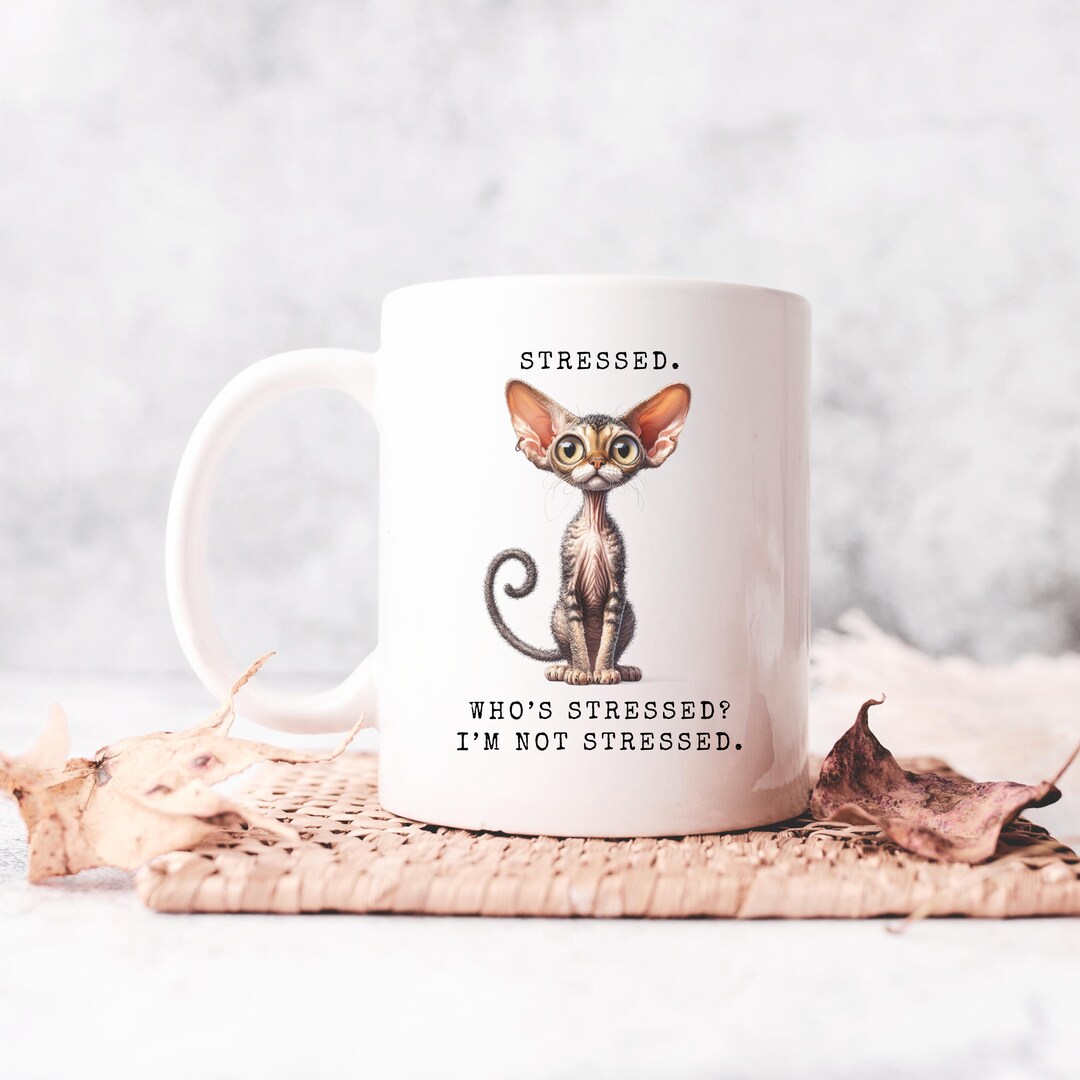 View of Sphynx Mug Funny Cat Mugs Cat Coffee Cup Sphynx Gifts for Cat Lover ...