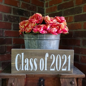 Senior Year Sign class of 2024 Sign rustic senior sign senior year photo prop rustic senior portrait sign hashtag senior grad party decor image 6