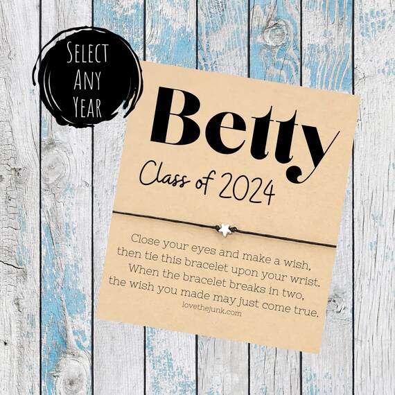 Class of 2026 Wish Bracelet friendship bracelet senior bracelet grad bracelet graduation charm bracelet graduation gift for graduates star