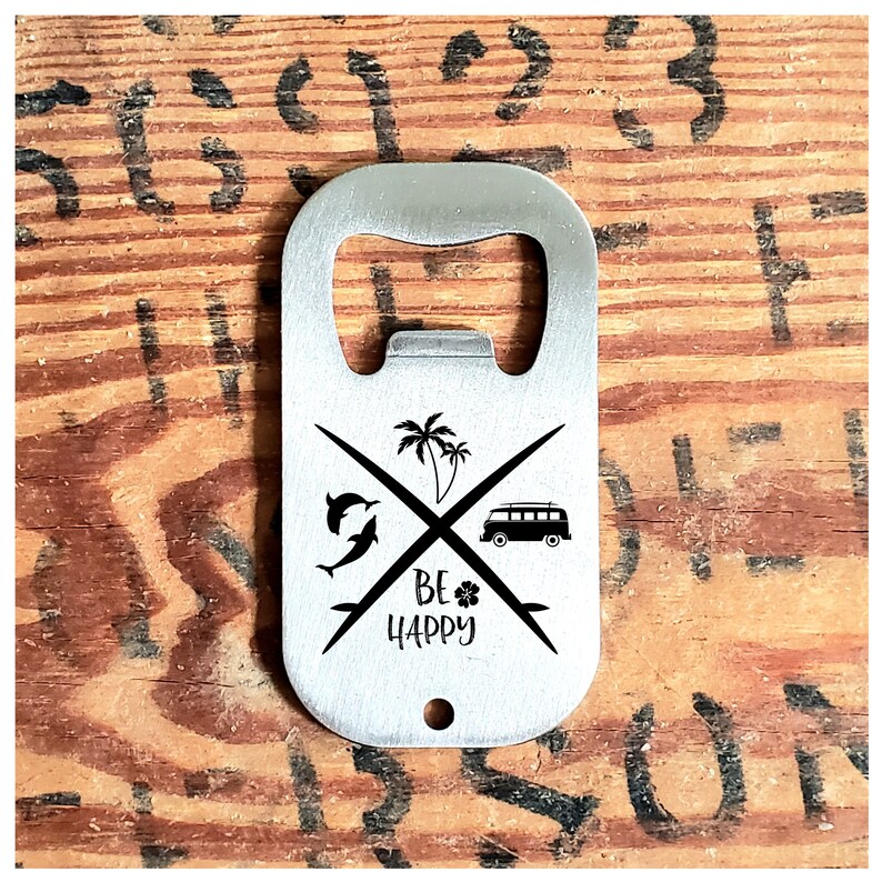 Bottle Opener wallet bottle opener camping bottle opener kitchenware wallet beer opener card bottle opener vw van bottle opener be happy