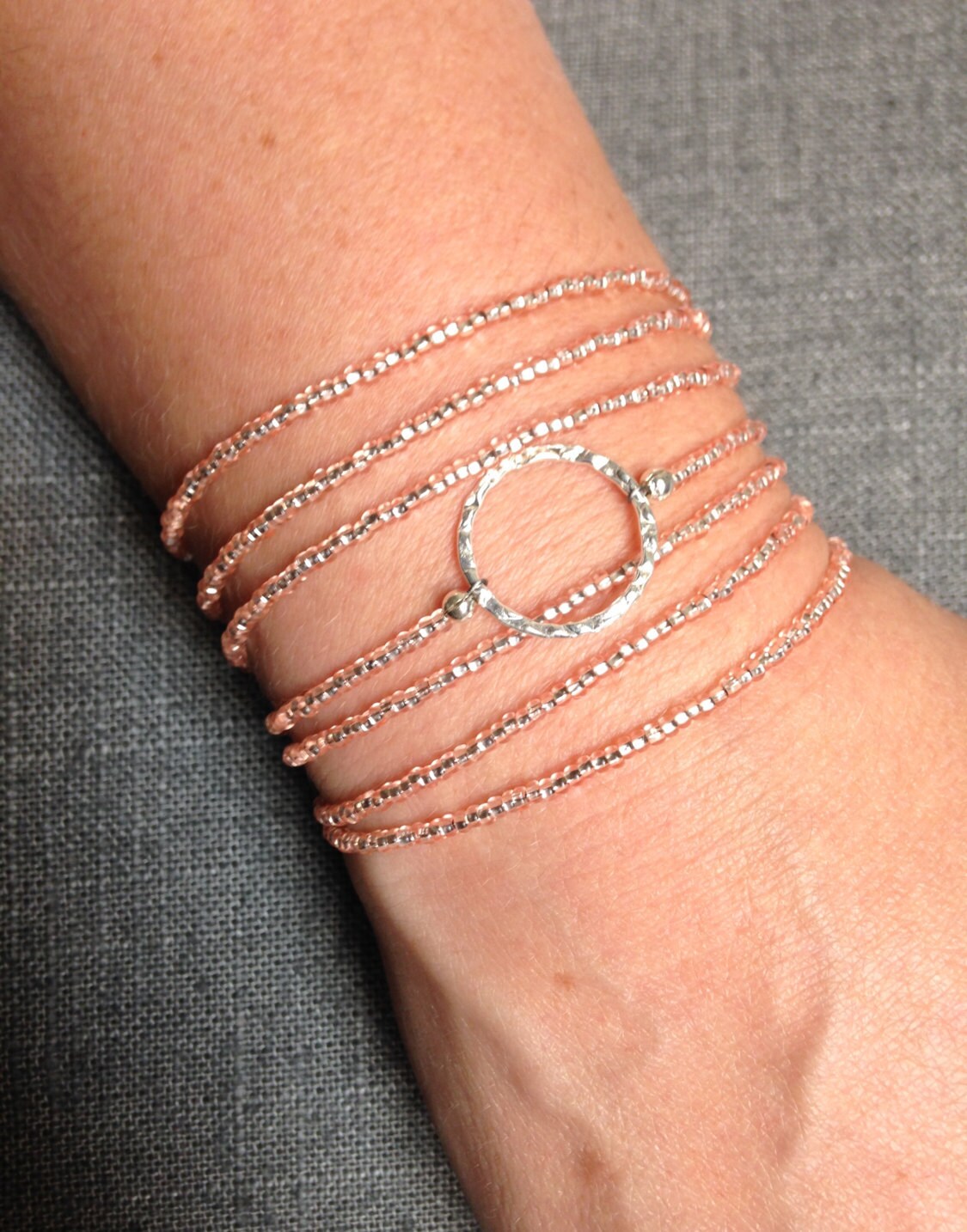 The Rosé Bracelet,Beaded Wrap Bracelet,Bracelet Femme,Layered Bracele…