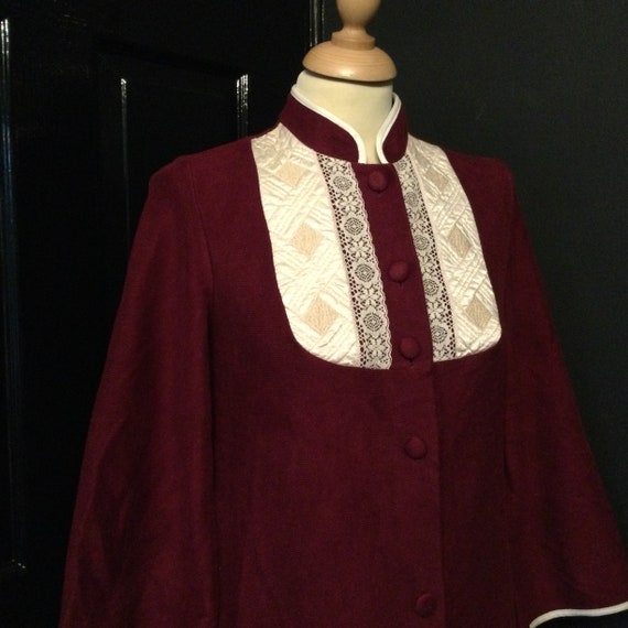 St Michael 70s long warm, winter dressing gown Red