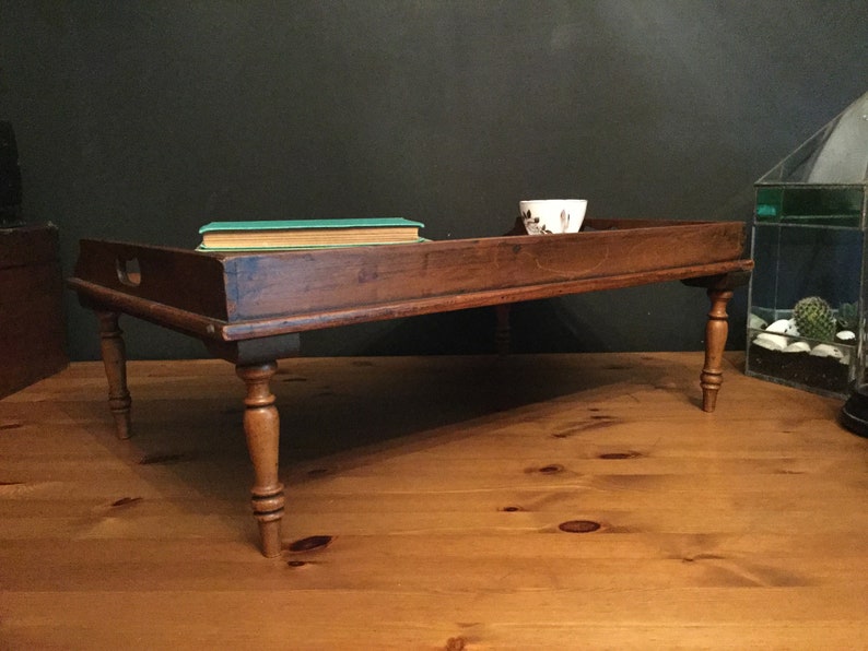 Antique vintage wooden bed tray table hobbies Etsy