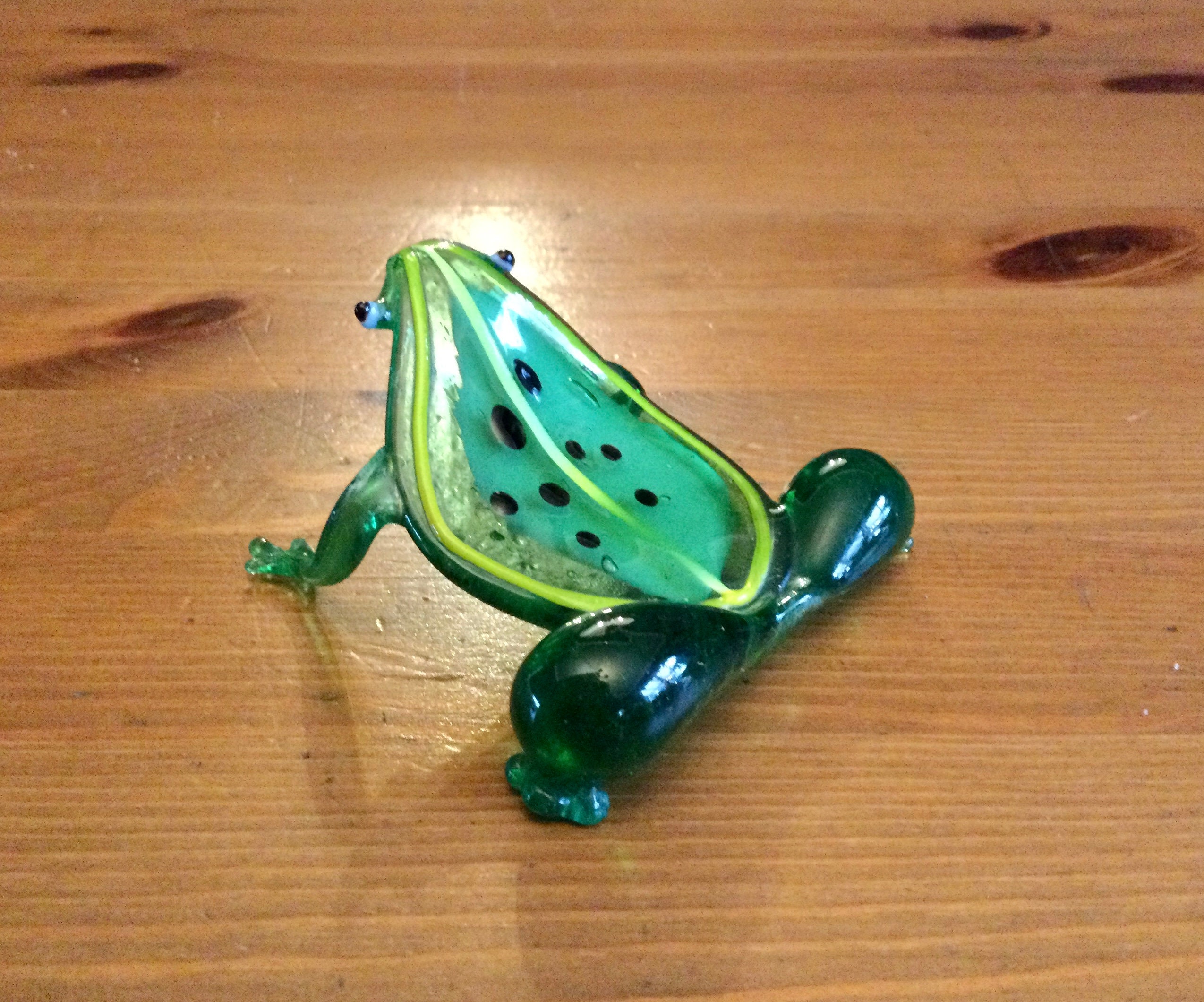 9cm Vintage Green Glass Frog Frog Prince Ornament Etsy