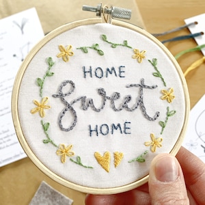 Home Sweet Home Embroidery Hoop 6 Inch 