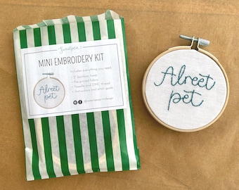 Alreet Pet - Mini Hoop Kit - Beginner Craft Kit for Adults