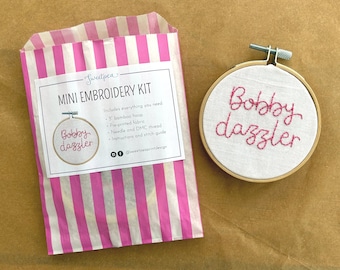 Bobby Dazzler - Mini Hoop Kit - Beginner Craft Kit for Adults
