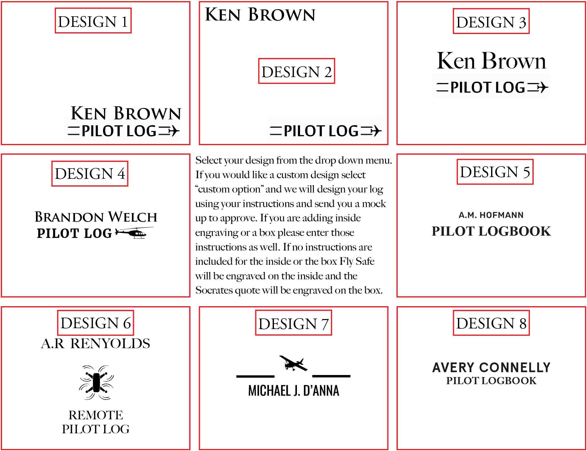 Pilots Log Premium Leather Custom Engraved and Personalized as ...