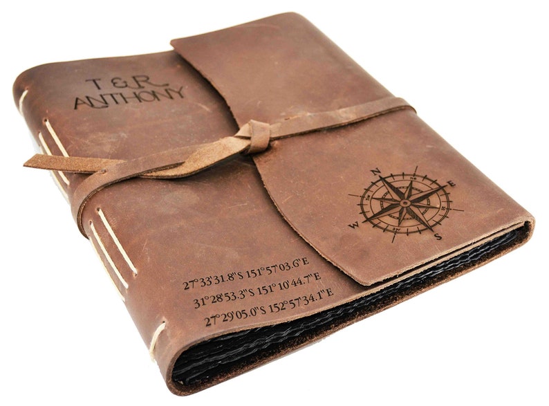 Premium Leather Photo Album Engraved by Laser Custom Photo Etsy