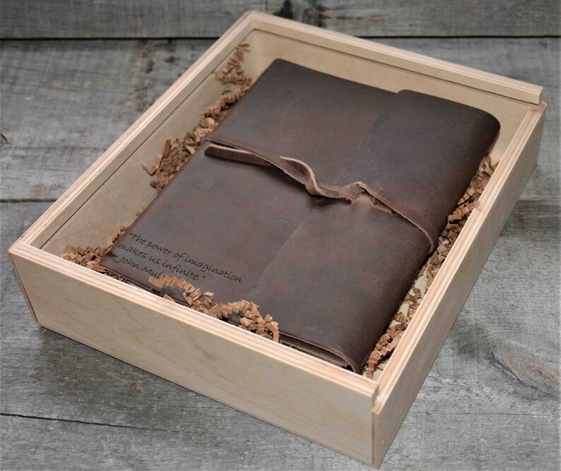 Premium Leather Large Journal Custom Engraved By Laser Etsy