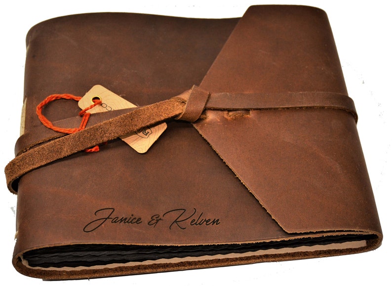 Premium Leather Photo Album Engraved By Laser Custom Photo Etsy