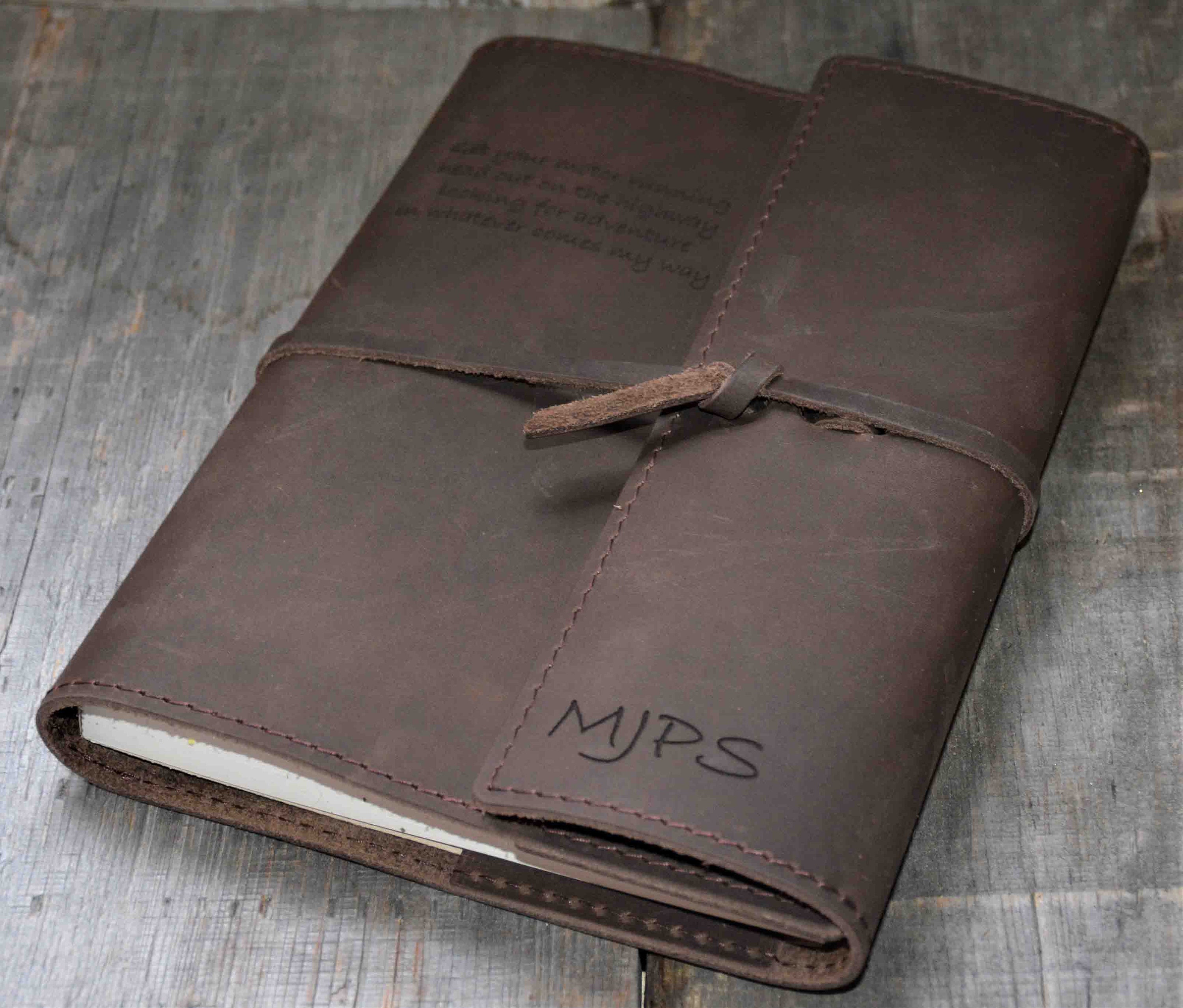 Premium Leather Large Refillable Journal Custom Engraved by Etsy UK