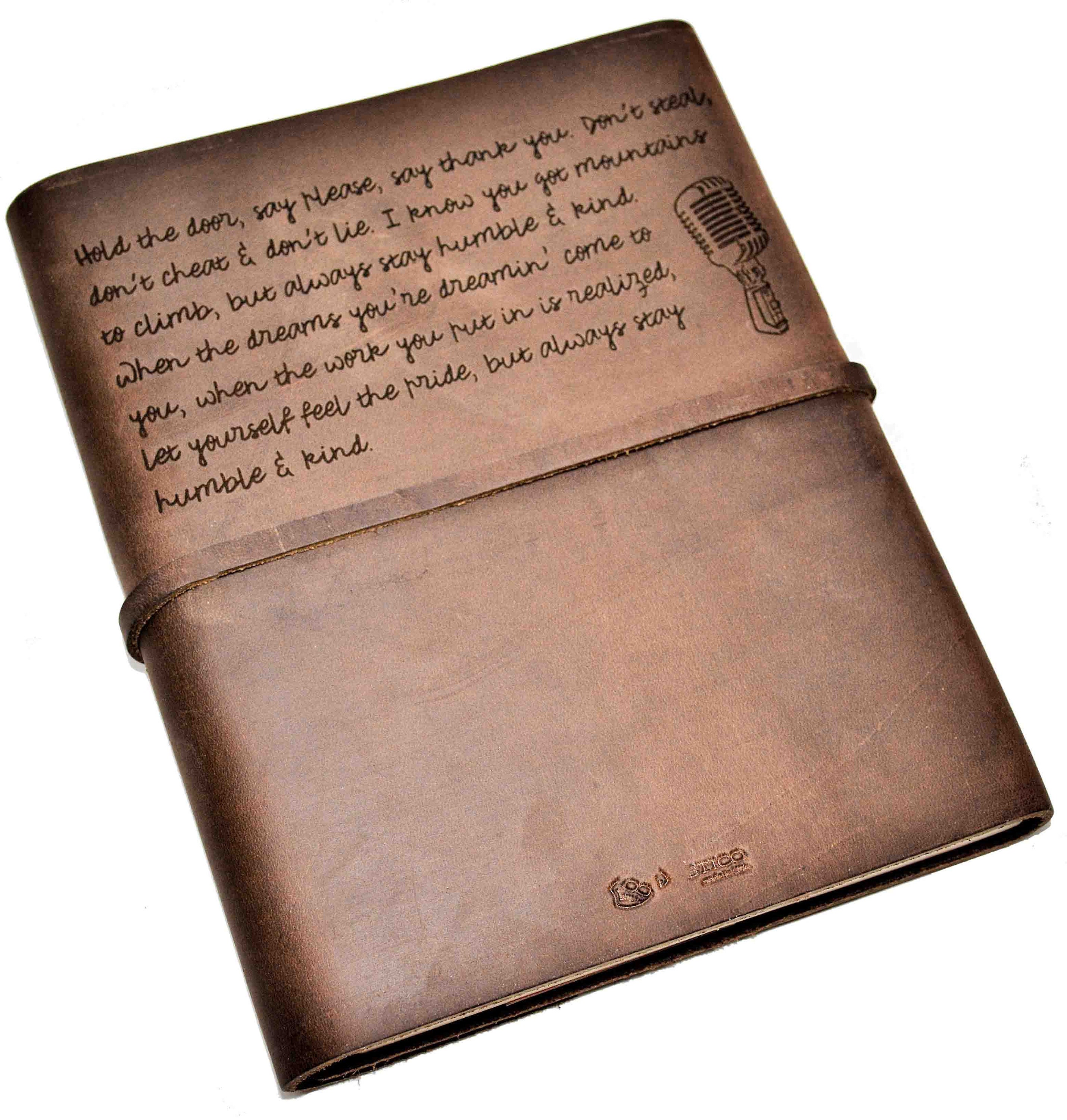 Premium Leather Large Refillable Journal Custom Engraved By Etsy