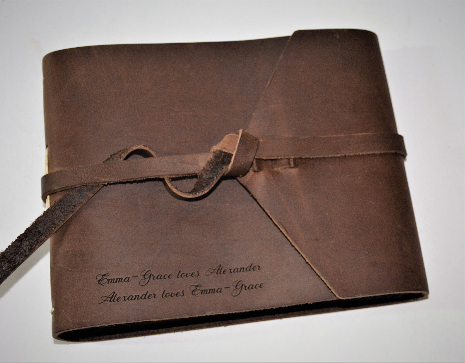 Premium Leather Photo Album Engraved By Laser Custom Photo Etsy