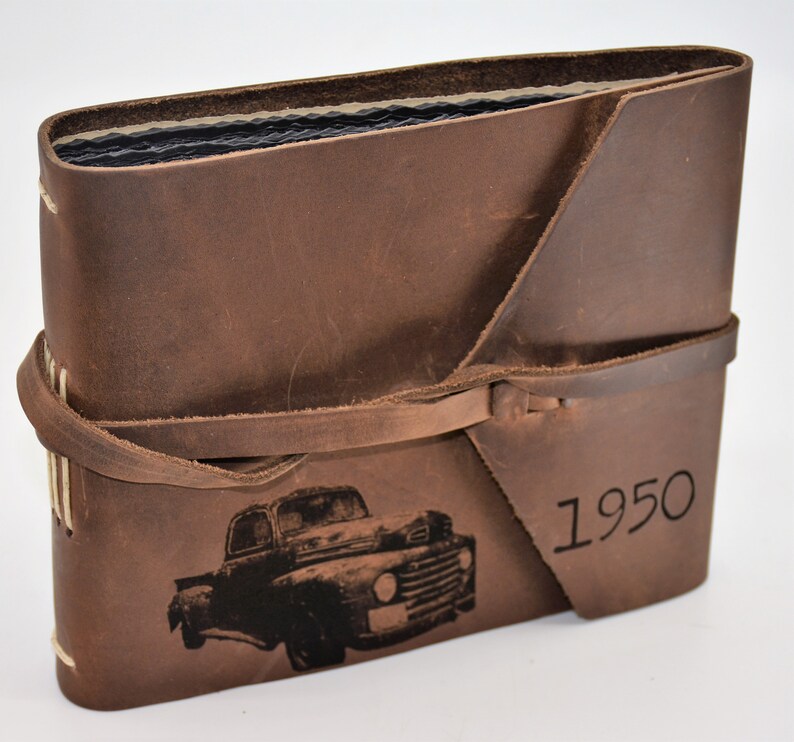 Premium Leather Photo Album Engraved by Laser Custom Photo Etsy