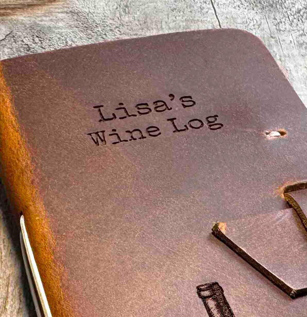 Wine Logbook Premium Leather Custom Engraved and Personalized All ...