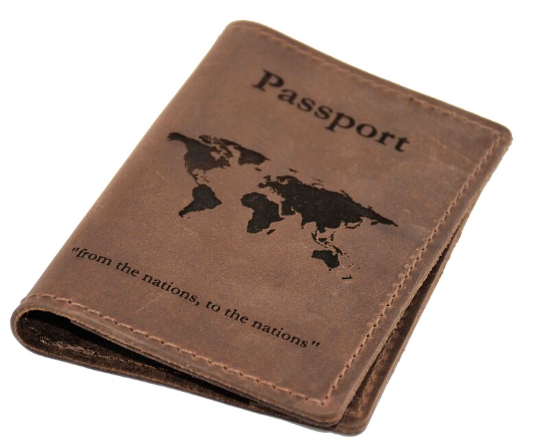 Passport Cover Premium Leather Engraved and Customized as Etsy