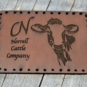 Custom Leather Patches, Labels, Garment Tags. 100% Leather. Engraved Not Printed Logo, Text, Graphic. Leather Knitting Labels
