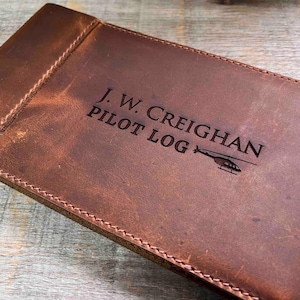 Pilots Log Premium Leather Custom Engraved and Personalized as ...
