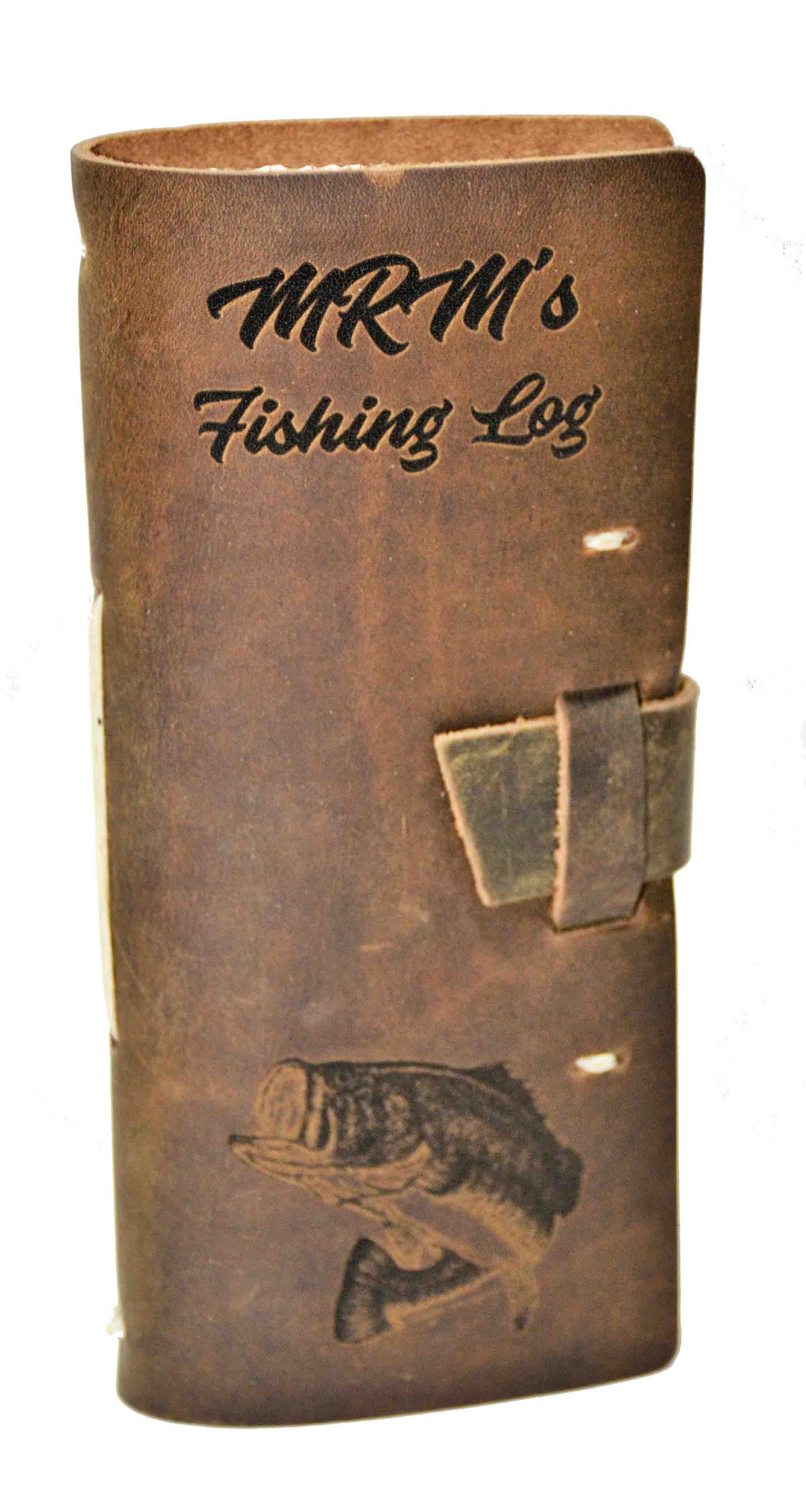 Fly Fishing Log Premium Leather Custom Engraved and Personalized as