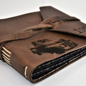 Premium Leather Photo Album, Engraved By Laser Custom Photo Album Pesonalized as Requested All engraving included. Flap Tie