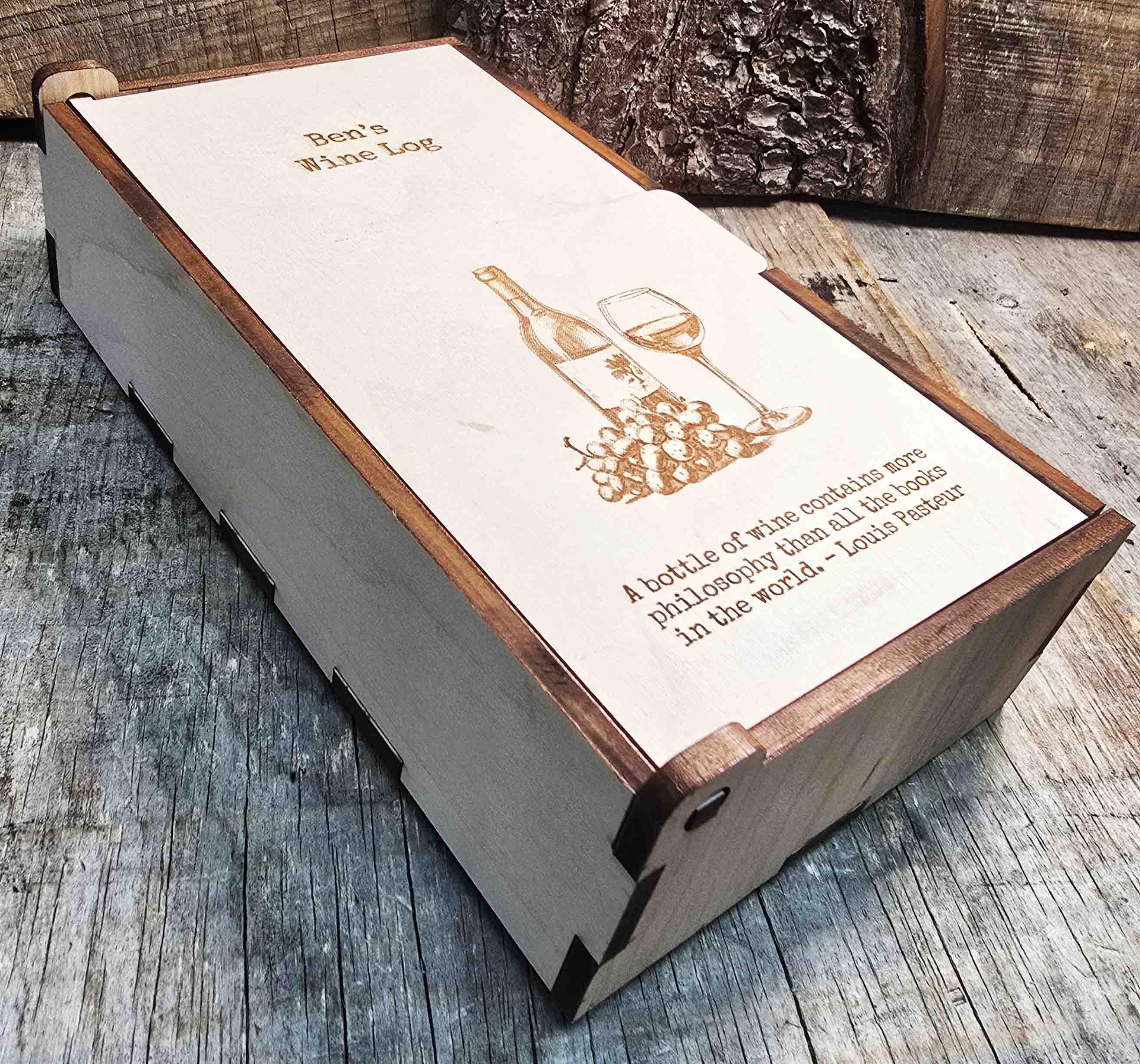 Wine Logbook Premium Leather Custom Engraved and Personalized All ...